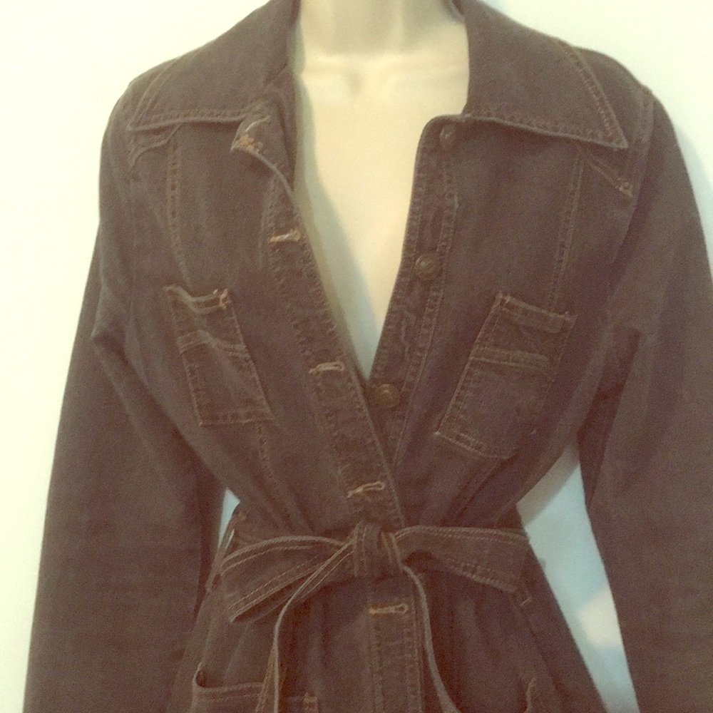 Denim Jean Trench/dress 3/4 length